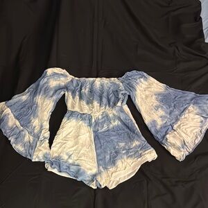 Tie-Dye Off-Shoulder Romper